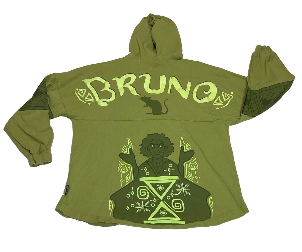 DISNEY Spirit Jersey Encanto Bruno Hoodie Glow in the Dark Green Medium M